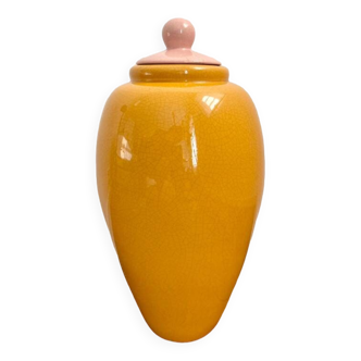 Saint Clément Vase France Yellow Pink