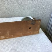 Coat rack hook wood and zinc vintage 50'