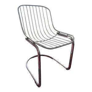 chaise acier chromé