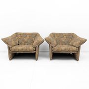 Pair of jacquard fabric armchairs, Mario Bellini, "Le stelle" B&B Italia,70