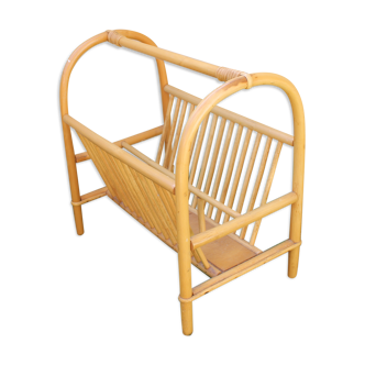 Rattan magazine holder