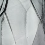 Grey glass vase "origami"
