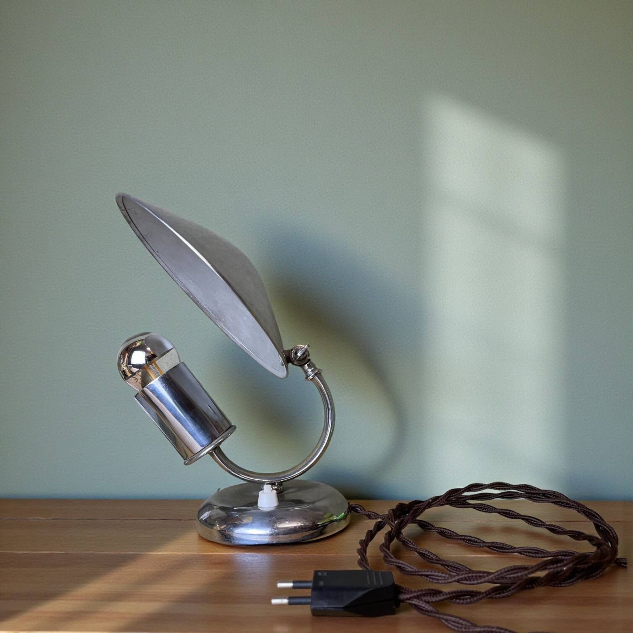 Bauhaus cromed table lamp