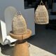 Suspension en rotin en forme de cloche d25 h28