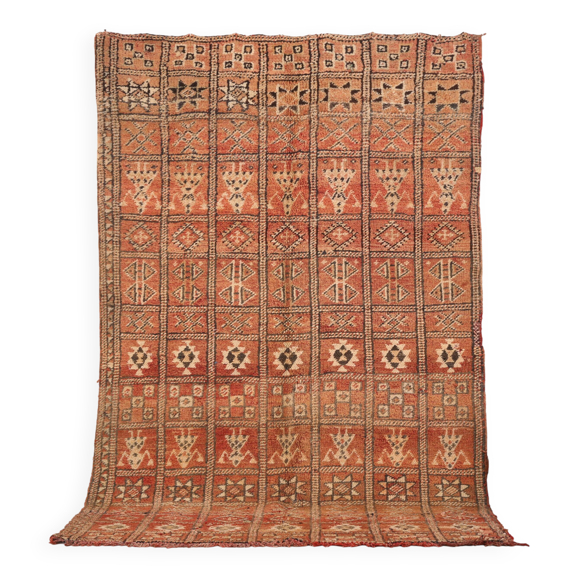 Peach Vintage Moroccan Rug 169 x 268 cm, Berber Tribal Wool Rug, Boho Rug