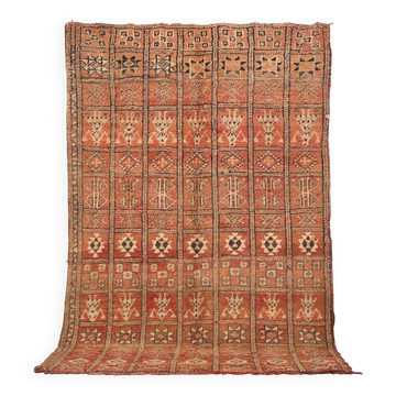 Peach Vintage Moroccan Rug 169 x 268 cm, Berber Tribal Wool Rug, Boho Rug
