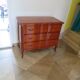 3-drawer chest of drawers in Louis XV style cherry wood, 1980s