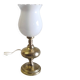 Table lamp in gilded brass and opaline globe - mid 20th century.