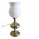 Table lamp in gilded brass and opaline globe - mid 20th century.