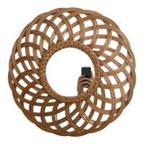 mirror in rattan