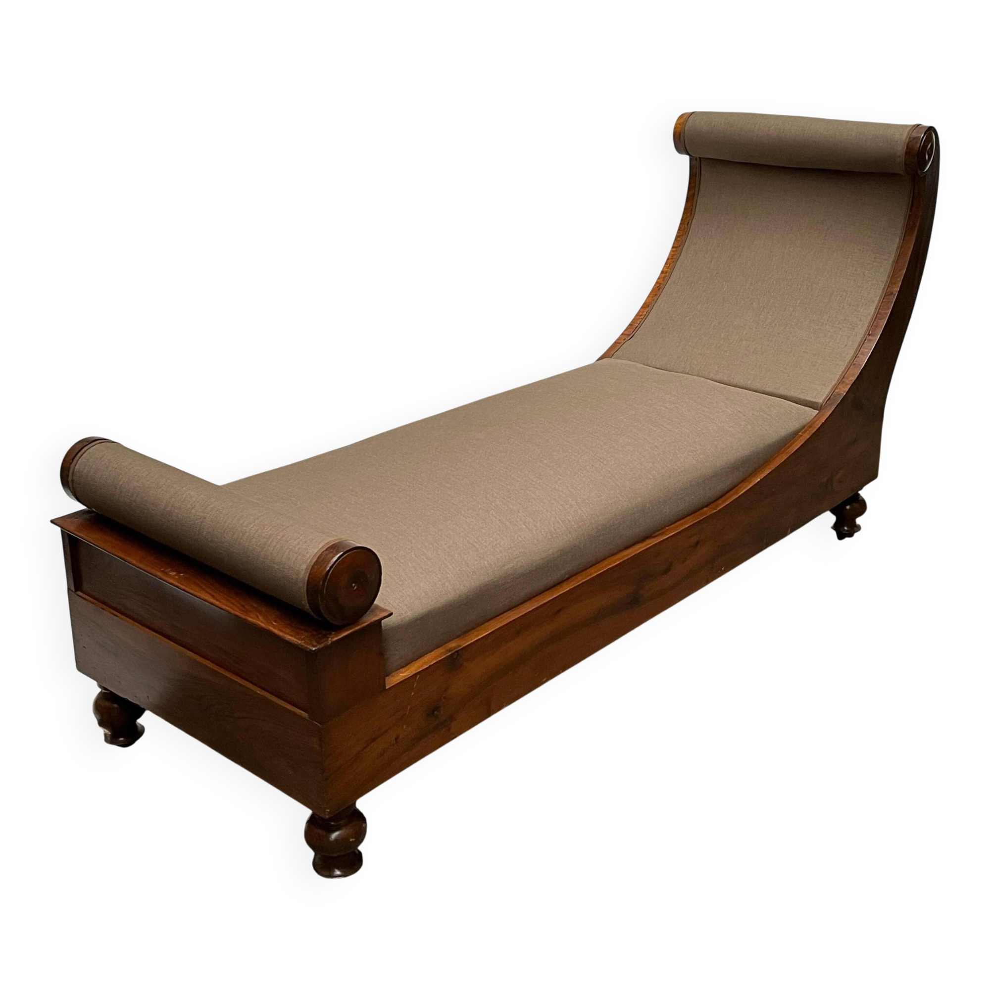 Récamier Empire (France, 19th century) with contemporary fabric