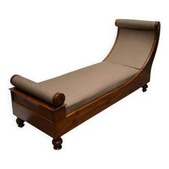 Récamier Empire (France, 19th century) with contemporary fabric