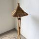 Bamboo and straw floor lamp 1980