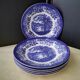 6 Broad Hurst Staffordshire English Porcelain Dessert Plates
