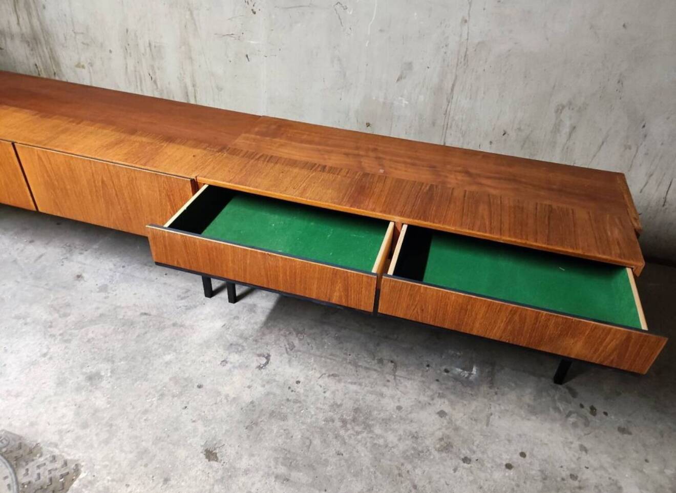 Vintage modular sideboard / Scandinavian low sideboard 1960s 1970s – teak
