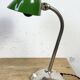 Lampe de table de banquier vintage en émail vert, années 1950