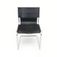 Pair of metal and leather chairs by Carlo Bartoli for T70, 1970s.