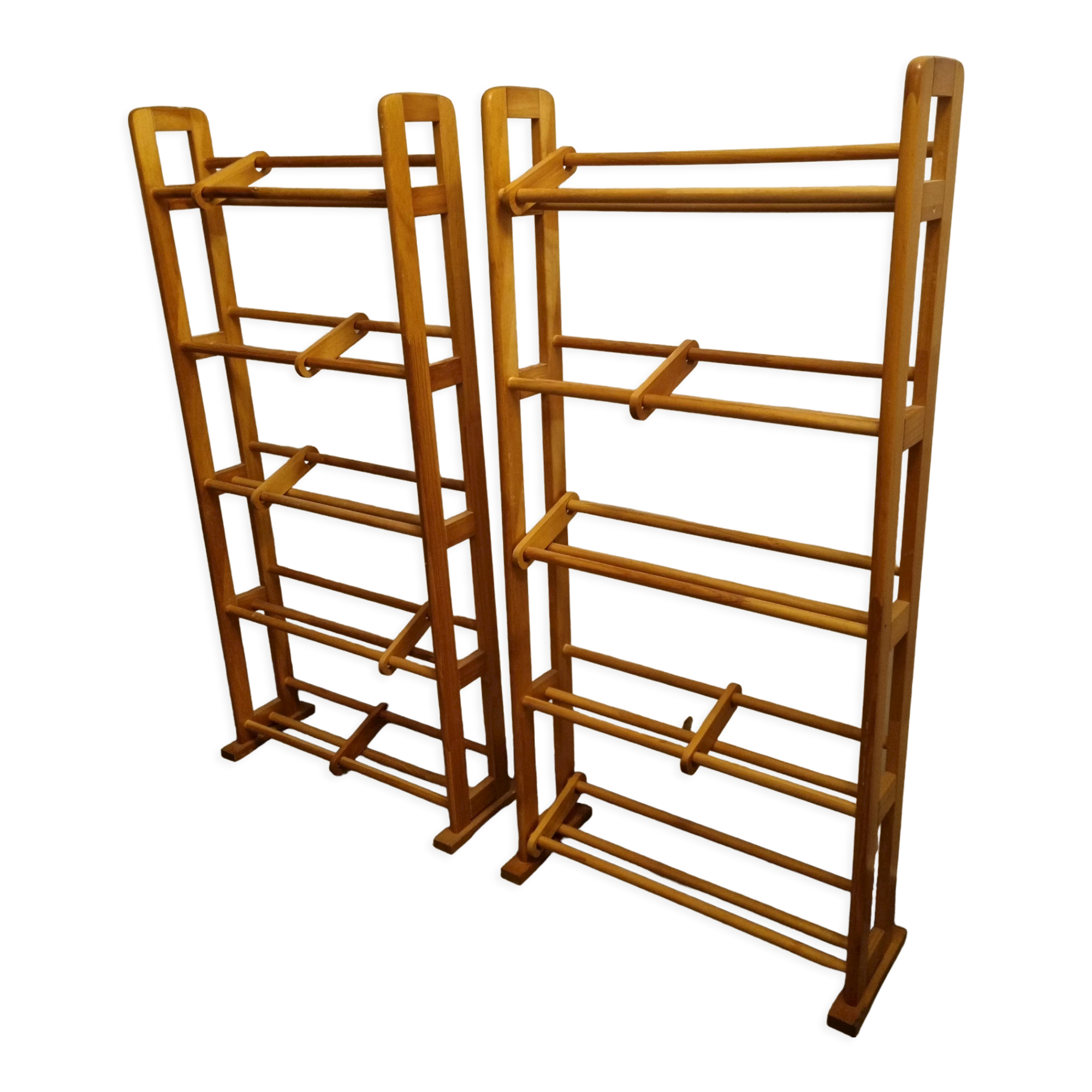 Pair of pine bookcases 70s/80s