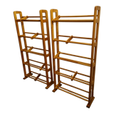 Pair of pine bookcases 70s/80s