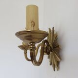 Wall lamp "little sun" in 70s golden brass