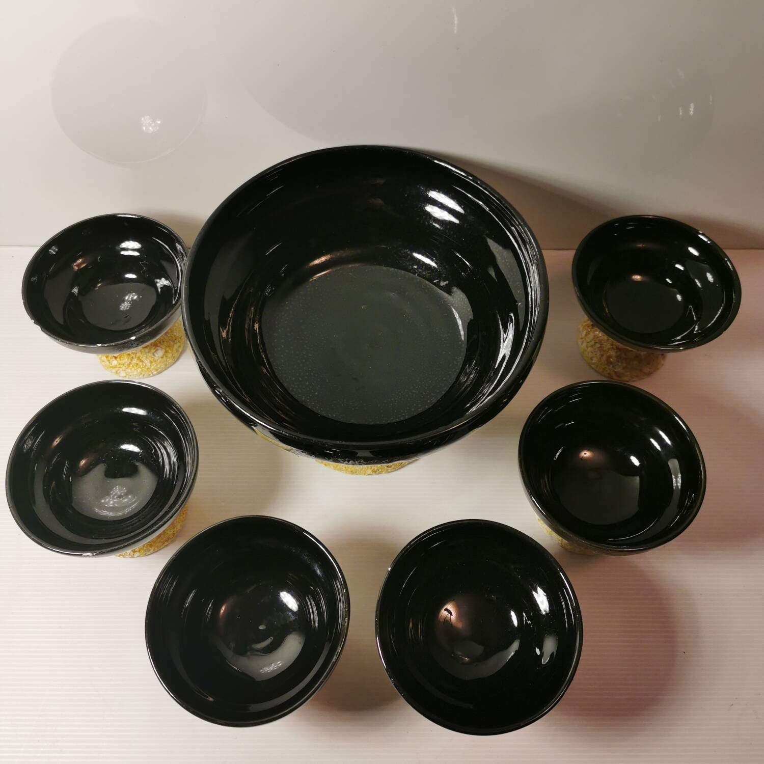 Fruit Salad, Punch or Sangria Service in Vallauris Fat Lava/Lave ceramic