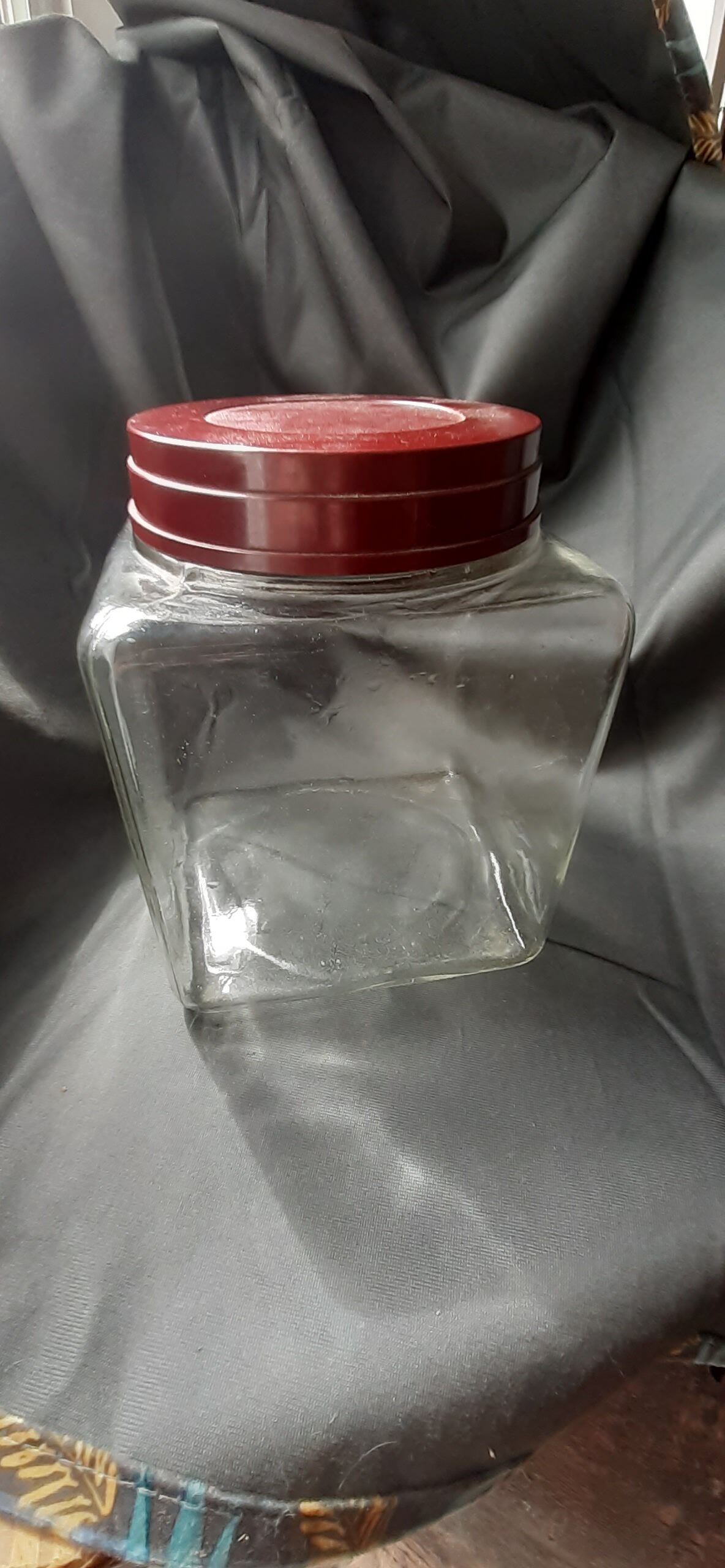 Jar grocery square lid Bakelite