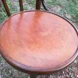 Lot of 4 Chairs Bistro Art Deco seated screen-printed