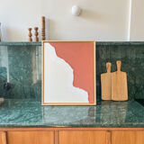 Tableau relief crème, terra cota