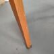 Lot de 4 chaises vintage piètement bois et tissu bleu circa 60