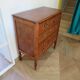 Art Deco chest of drawers - 4 drawers - locks - checkered wood veneer top - 50s