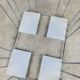 Vintage chrome metal magazine rack