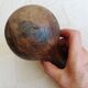 Antique wooden stair railing ball turned