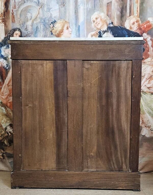 Meuble Boulle galbé époque Napoléon III en bois laqué et marqueterie