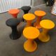 Lot 7 vintage tamtam stools 60s