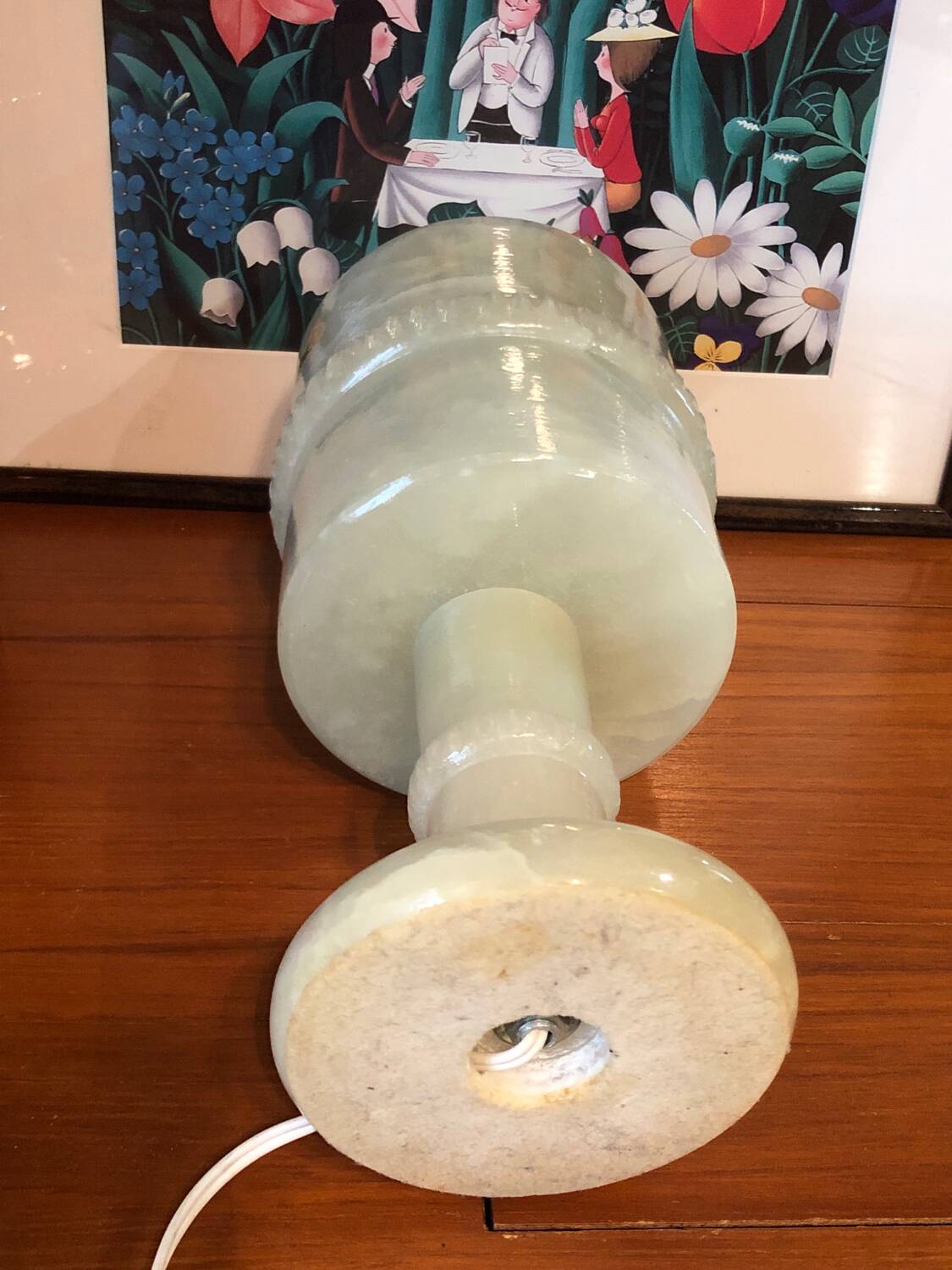 Magnificent vintage alabaster lamp from the 70s