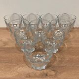 Set of 10 vintage glasses