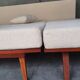 Tatra sofa bed, renovated buckle fabric, vintage czech 1960
