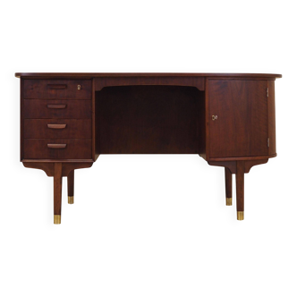 Walnut desk, Danish design, 1970s, designer: H.P. Hansen, manufacturer: Ran