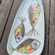 Large XXL ceramic fish platter Pornic Vintage 1950s