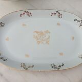 Serving dishes and soup bowl in luxury porcelain of the compagnie nationale