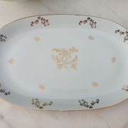 Serving dishes and soup bowl in luxury porcelain of the compagnie nationale