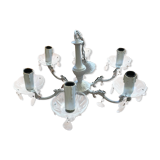 Bronze chandelier with bobèches and stamps 6 branches