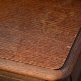 Two oak bedside tables.