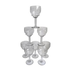Lot de 8 verres à vin