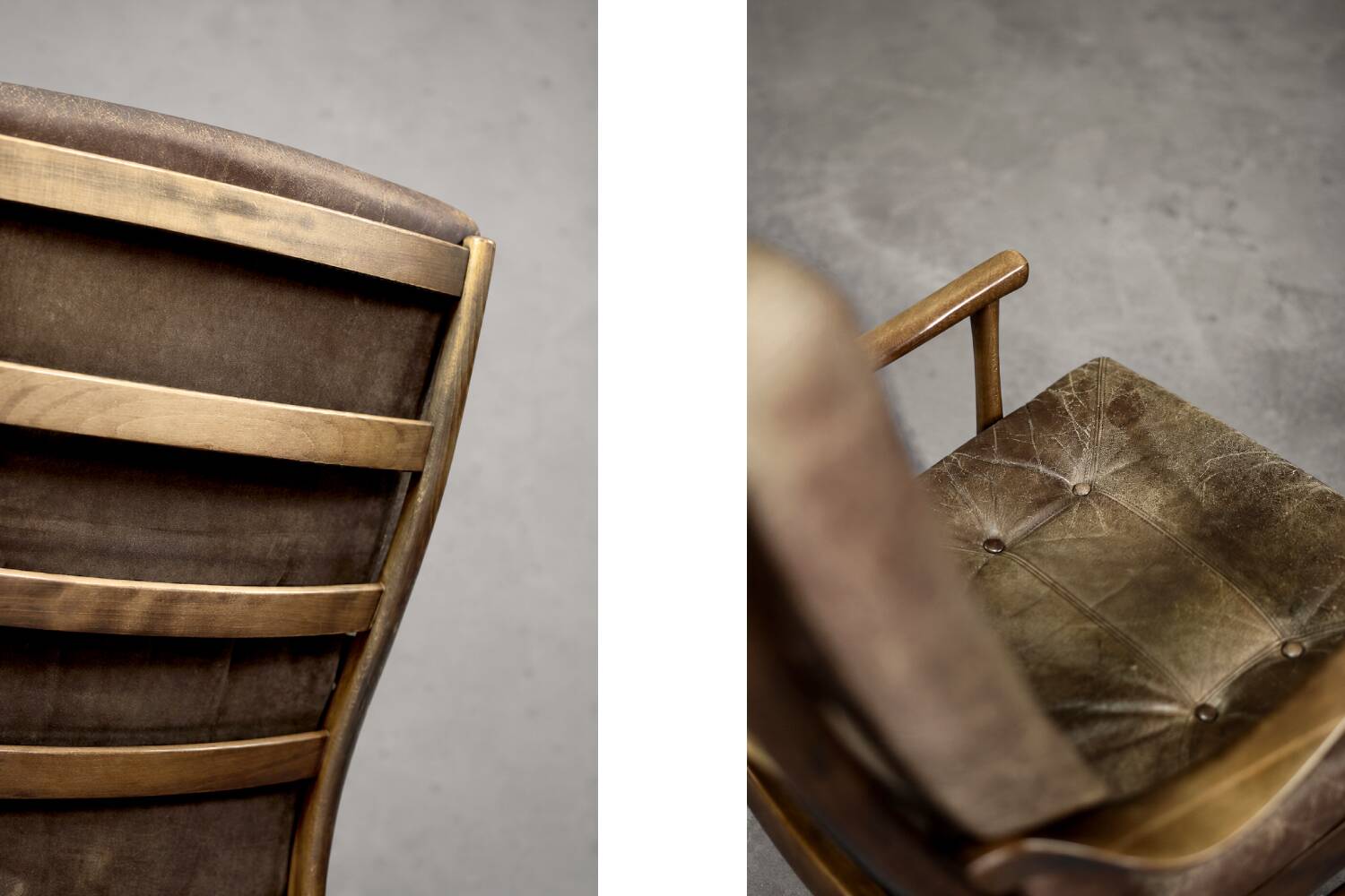 Vintage MidCentury Danish Beech&Leather High Armchair from Farstrup Møbler