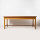 Large work / industrial / farm table, patinated wood, Czechoslovakia