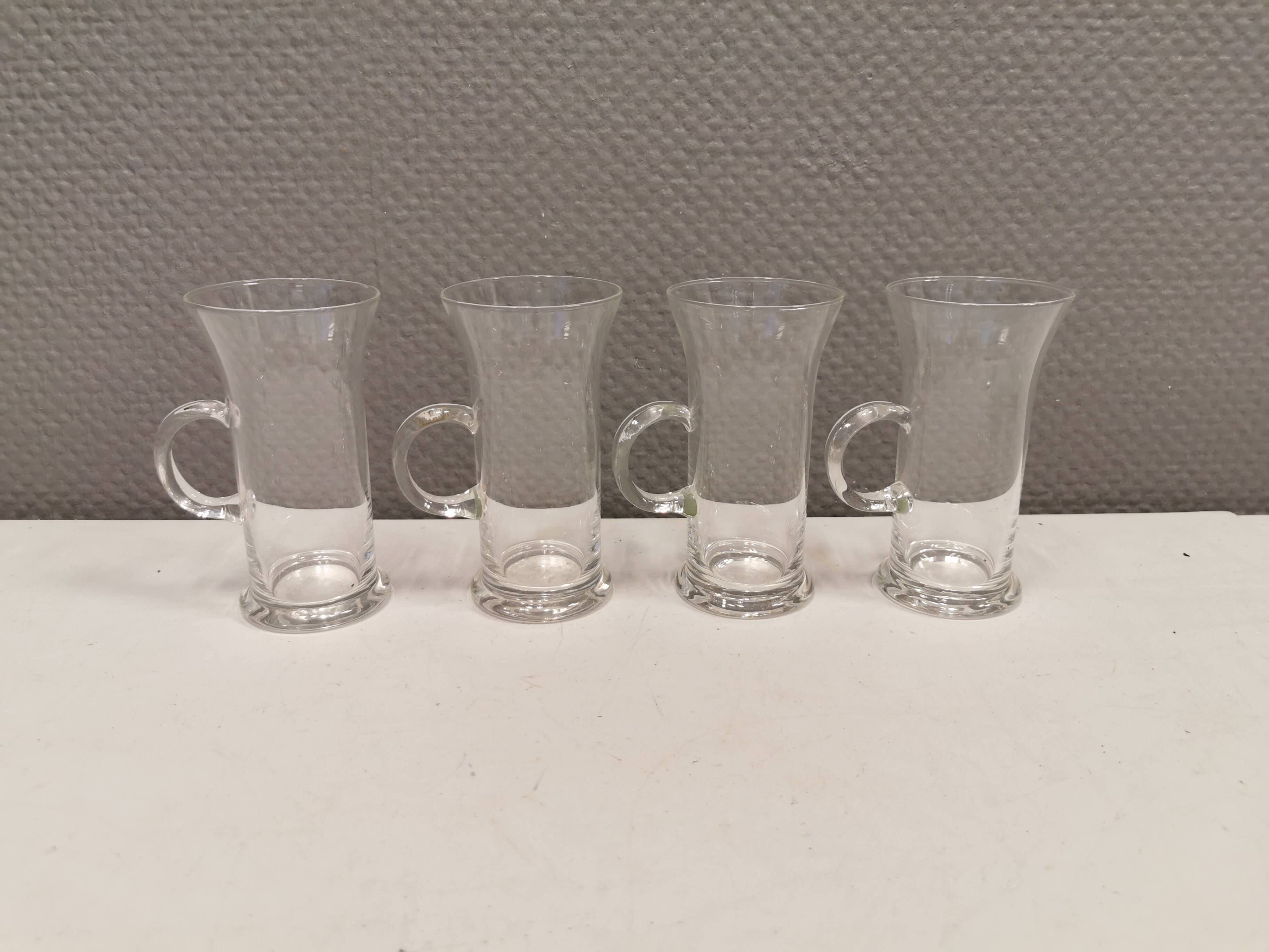 Original Irish coffee glasses from Arabia Finland, estimated 1980s, designed by Heikki Orvola