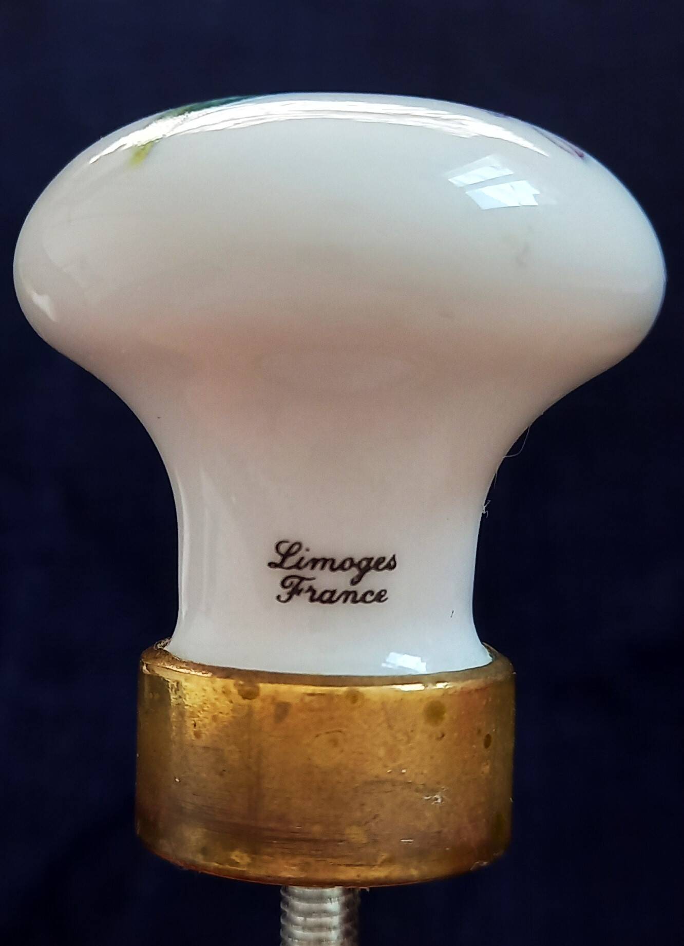 4 Limoges porcelain door knobs