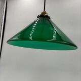 Old green opaline lamp