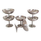 Large ice cream cups, set of 6, in 18/10 stainless steel (ref 13)